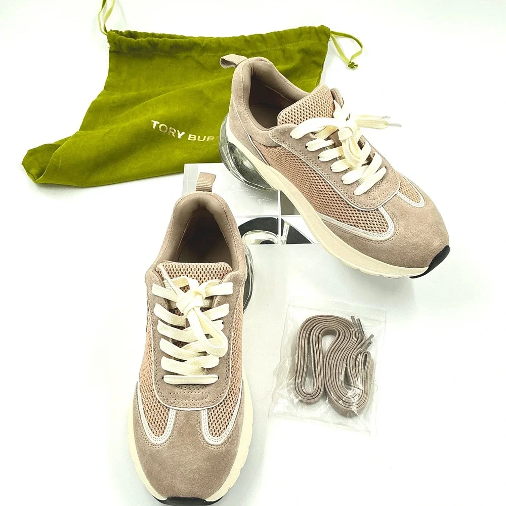 Tory Burch Size 8 Good Luck Trainer Bubble Sneakers NEW Rosewater Pink $298